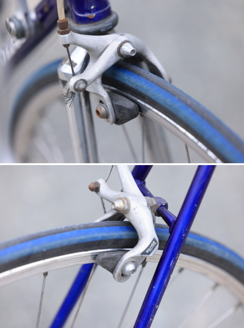 限定30％OFF(B02) CHESINI ヴィンテージ自転車 ブルー ネイビー バイオレット ロードバイク ドロップハンドル ヨーロッパ直輸入 B02 560mm～