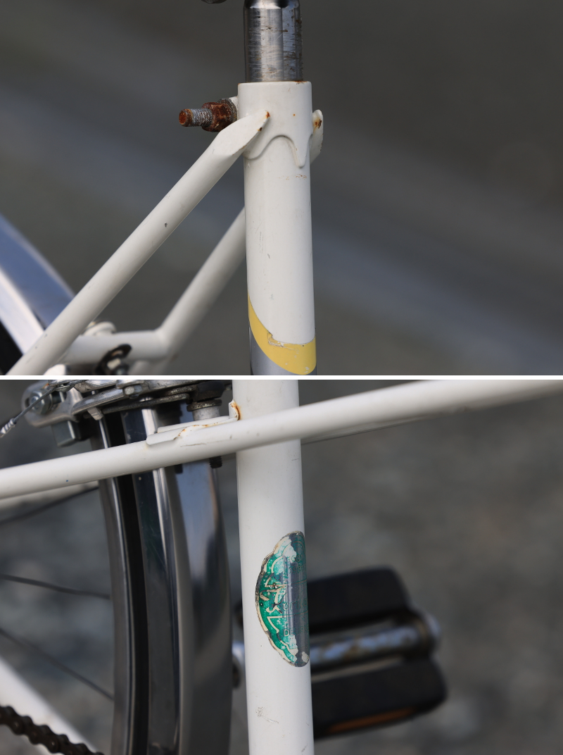 限定品人気(B06) RALEIGH ヴィンテージ自転車 ホワイト グレー ヨーロッパ直輸入 28インチ B06 27インチ～