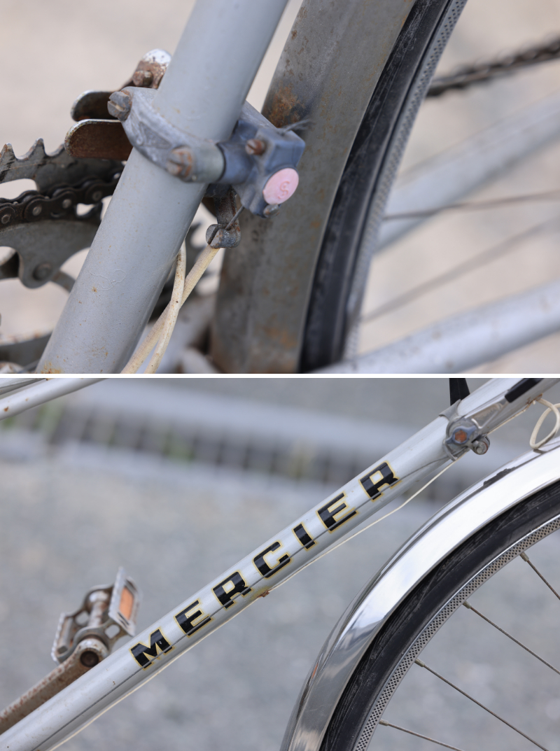 【セール爆買い】(B10) MERCIER ヴィンテージ自転車 グレー ヨーロッパ直輸入 28インチ B10 27インチ～