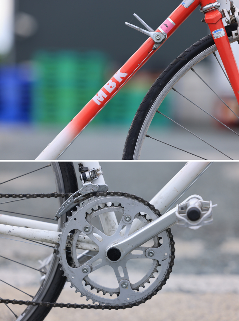【半価通販】(B18) MBK ヴィンテージ自転車 レッド ホワイト ロードバイク ドロップハンドル ヨーロッパ直輸入 B18 560mm～